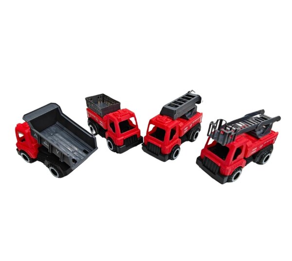 Ensemble Camions Jouets Rouges