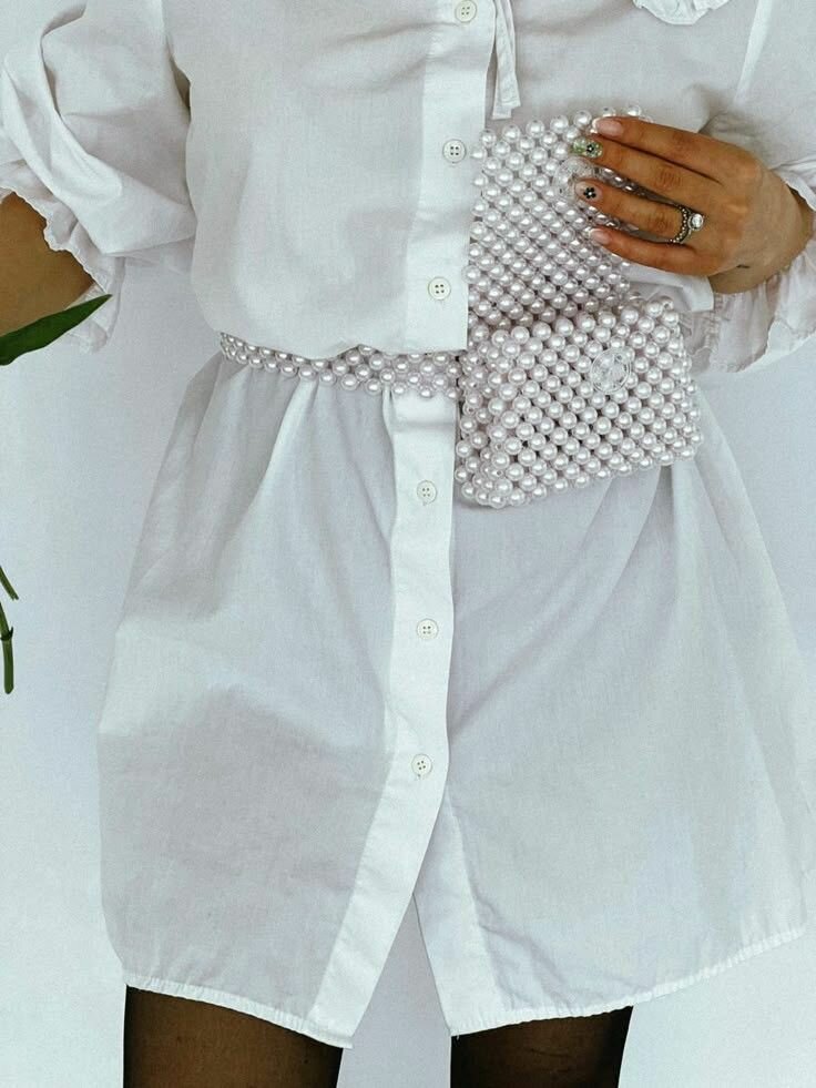 Beaded fashion waist bag