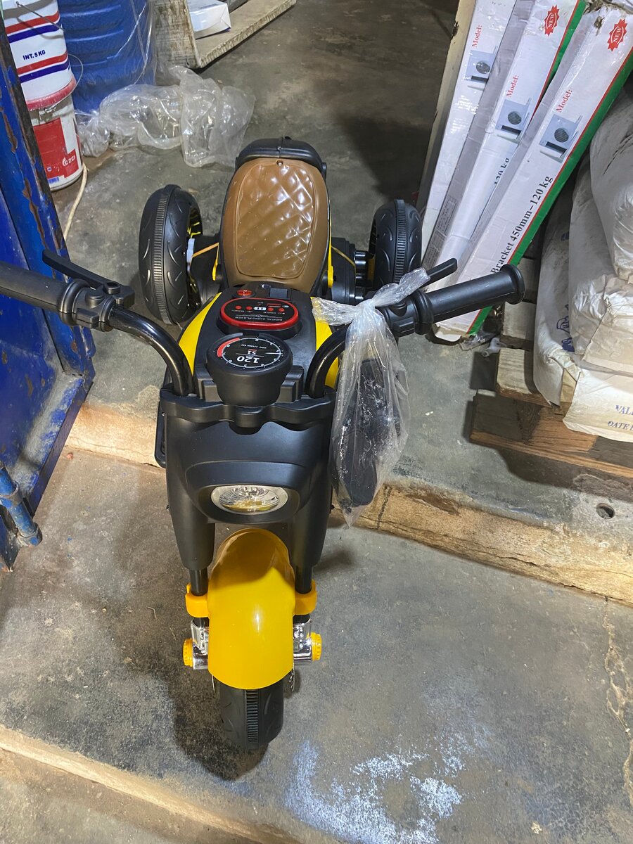 Moto électrique enfant jaune