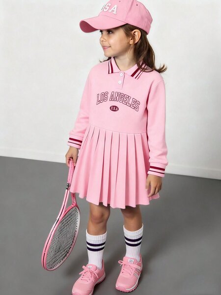 Robe de tennis fille rose