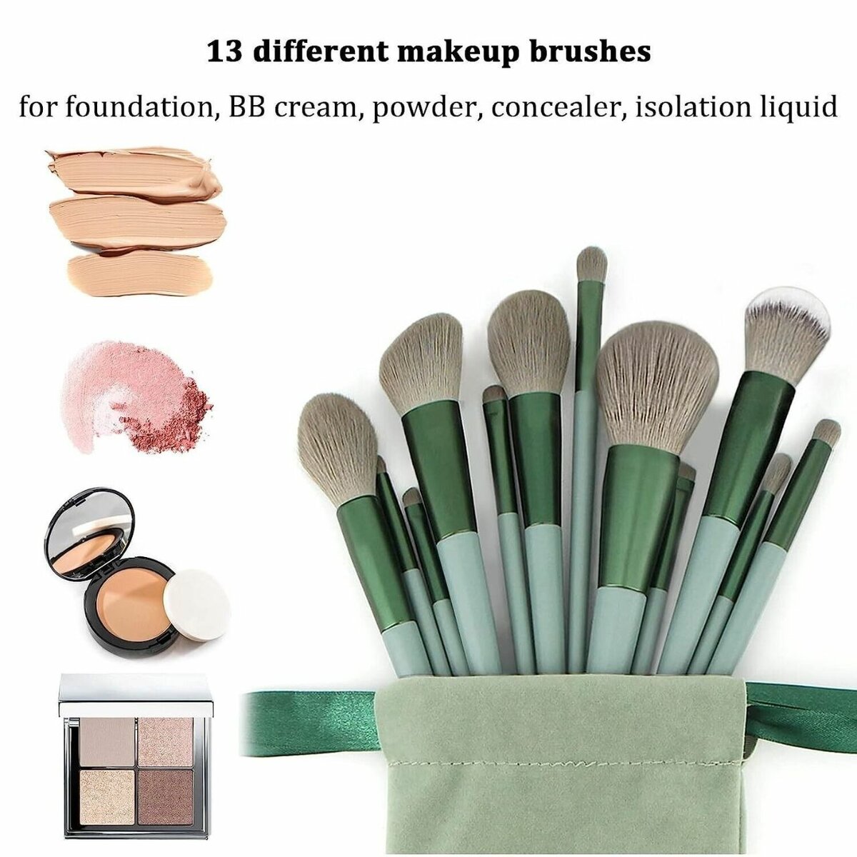 13-Piece Soft Hair Makeup Brush Set