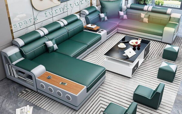 Canapé d'angle modulable luxe