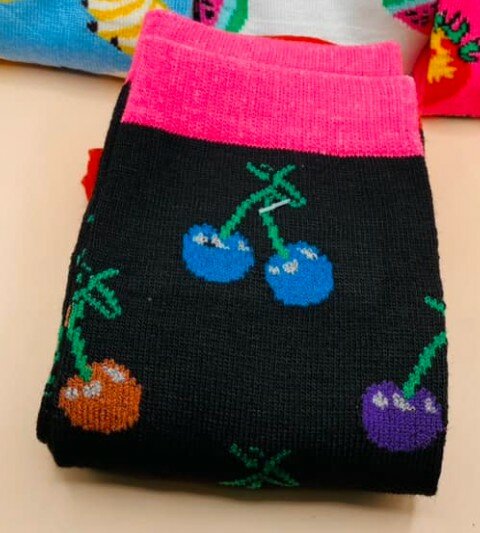 Socks with a bright print