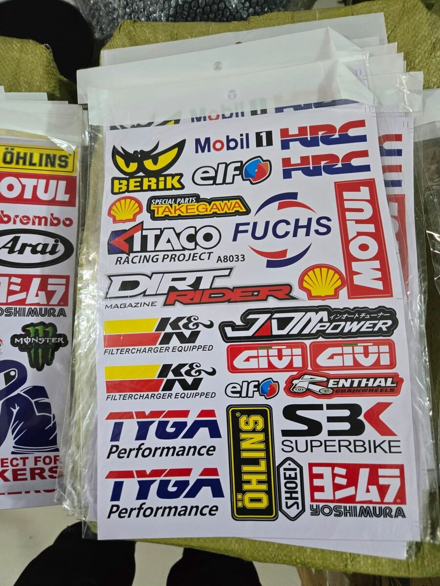 Autocollants Racing Moto