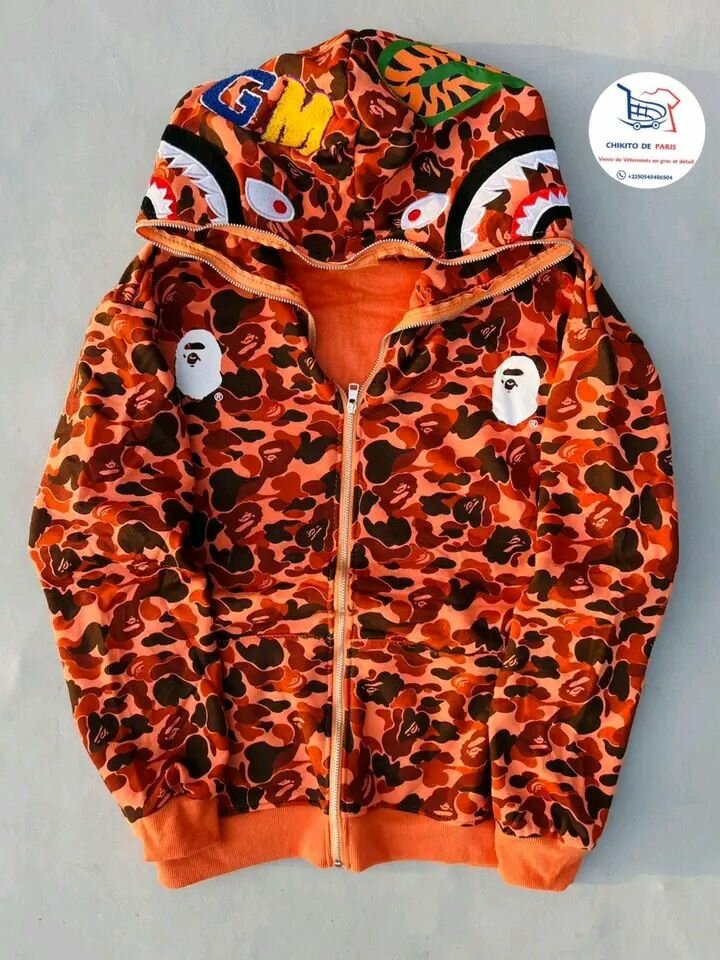 Sweat à capuche camouflage Bape