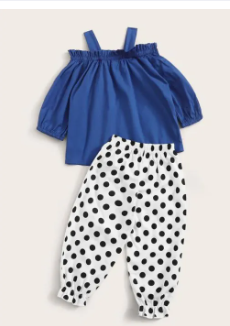 Children's clothing set, trousers and blouse  ( Fabric Linen)