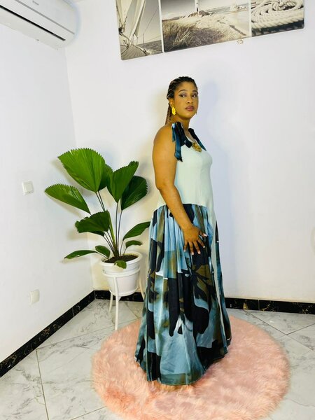 Robe longue élégante imprimée