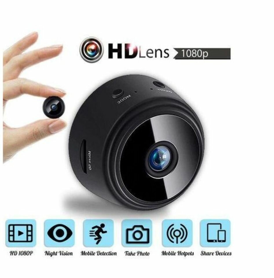 Mini caméra de surveillance Wi-Fi HD 1080p