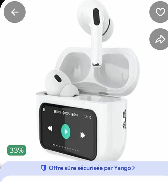 Écouteurs sans fil avec écran