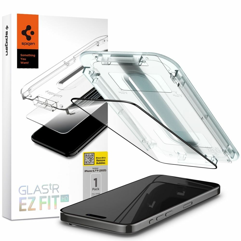 Spigen iPhone 15 Pro Max Screen Protector EZ FIT Pack