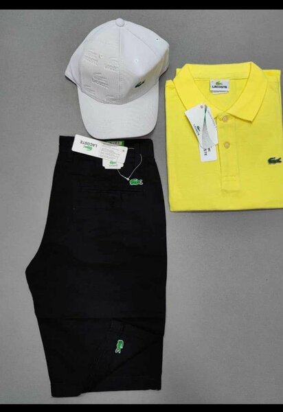 Ensemble polo jaune et casquette