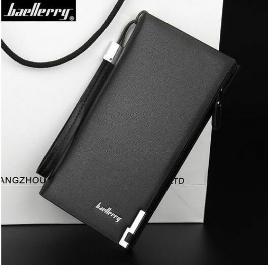 Portefeuille zippé -Noir marron