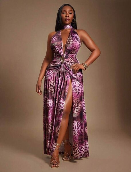 Robe Longue Léopard Glamour