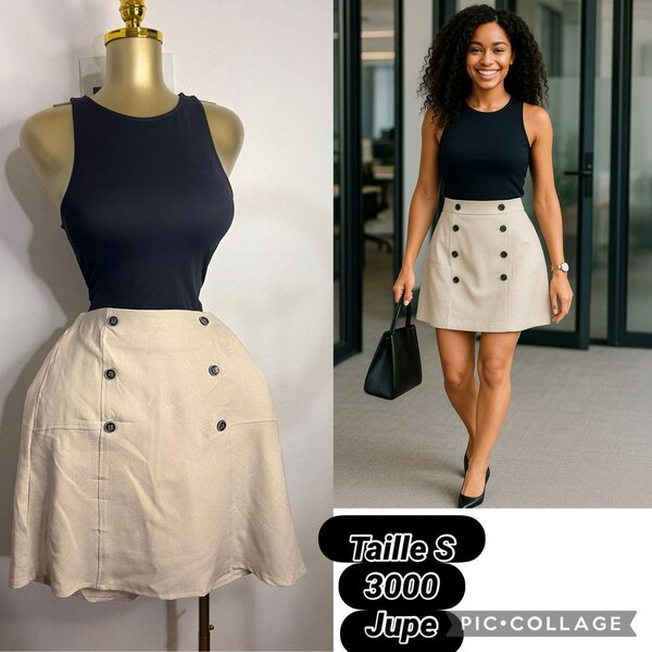 Jupe élégante à boutons