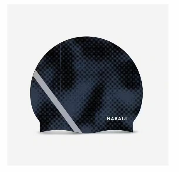 Silicone swim cap term black