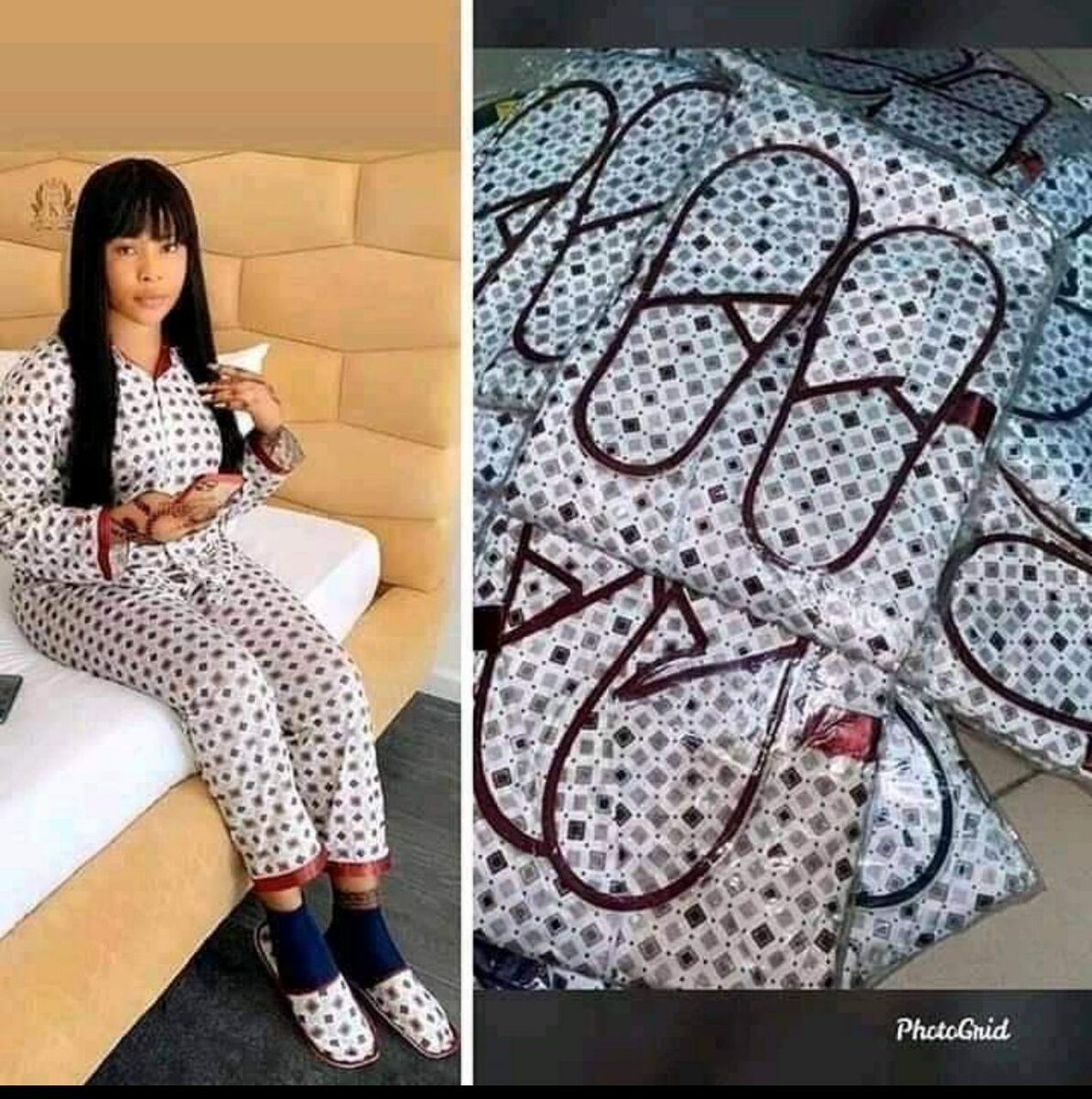 Unisex pyjamas with slippers