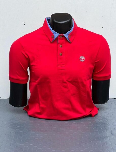 Polo rouge en coton