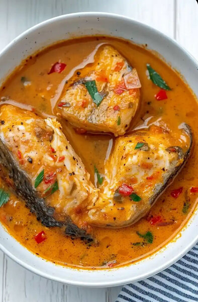 Soupe de carpe avec attiéké