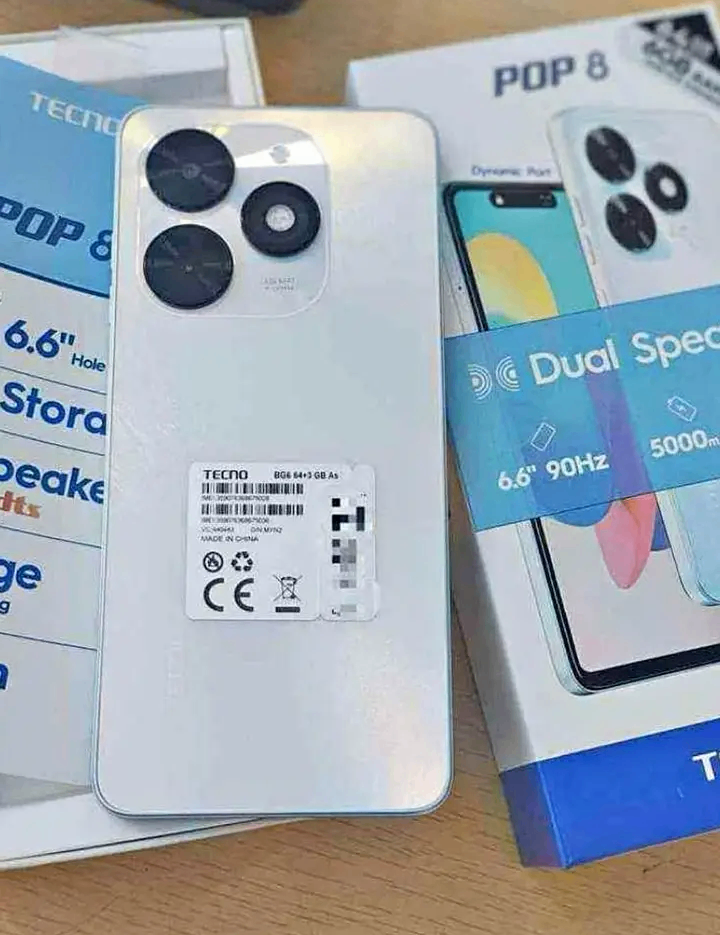 Tecno Pop 8 Smartphone 6.6"