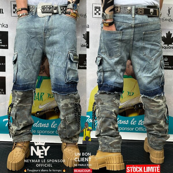 Jeans cargo stylés camouflage