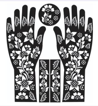 Mehndi Stencils Stickers for Girls Hand Bridal Sticker | Full Sheet Makeup Beauty Salon Mehndi Stencils Mix Designs Sheet | Mehndi Stickers | Mehndi Stickers For Women | Mehndi Sticker Hand And Motive