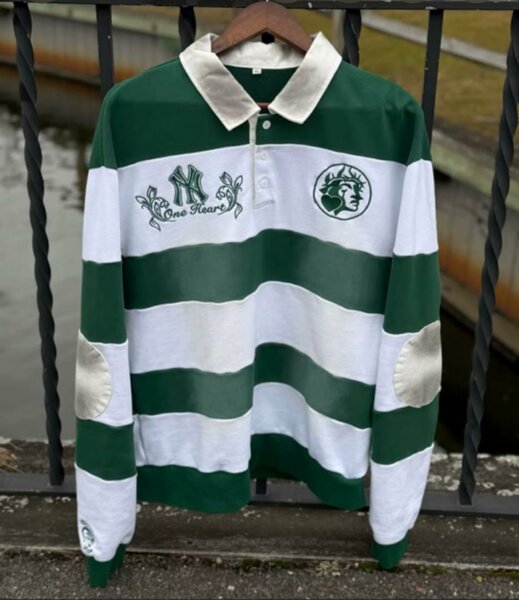 Polo à rayures unisexe élégante