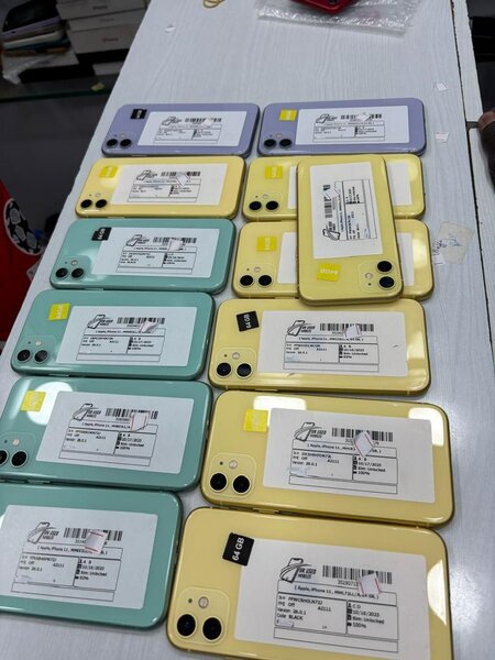 Smartphones colorés