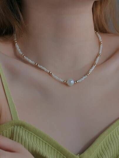Collier perles élégantes