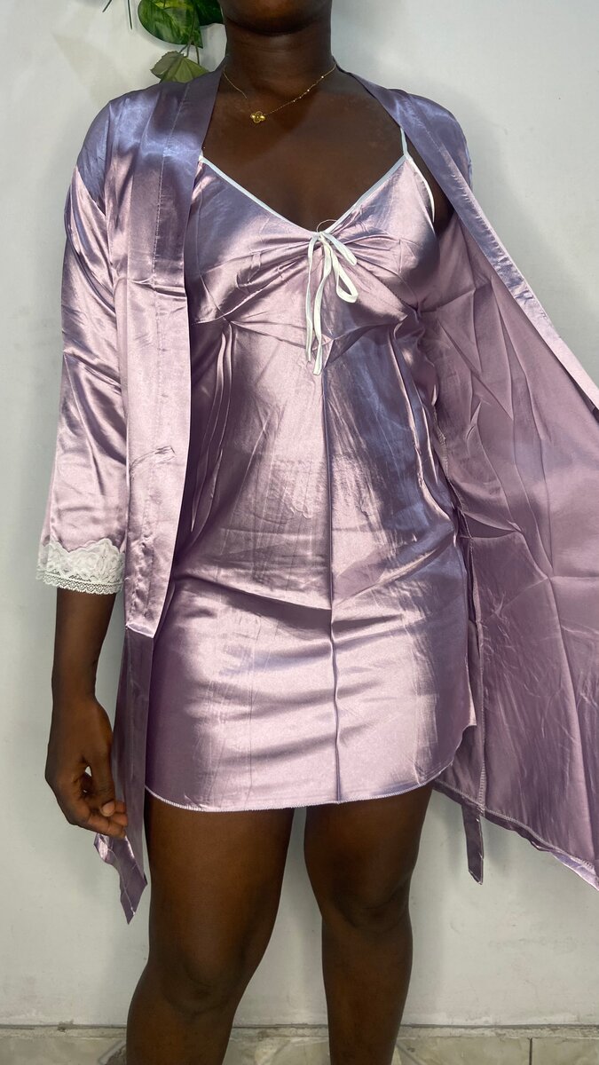 Ensemble de nuit en satin doux