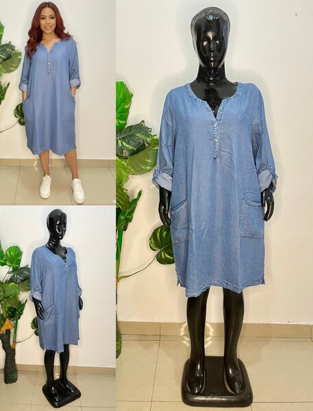 Robe Chemise en Jean Élégante