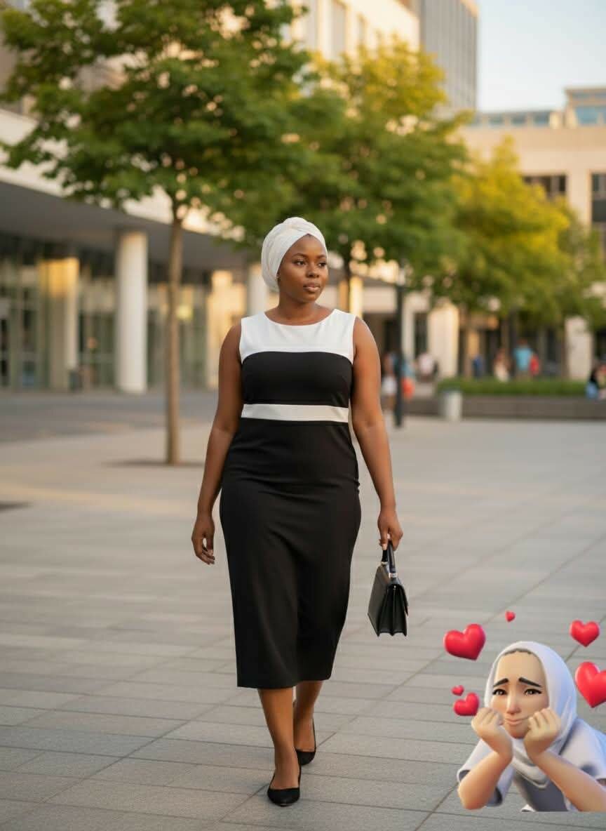 Robe Élégante Noire et Blanche