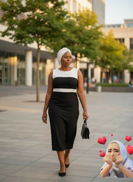 Robe Élégante Noire et Blanche