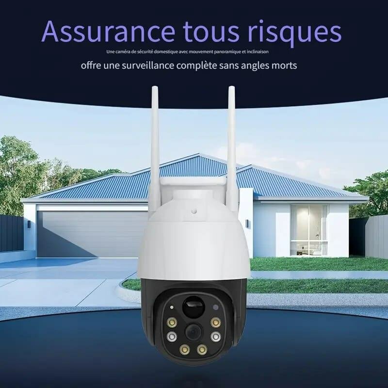 Caméra de surveillance solaire de sécurité sans fil 355degre