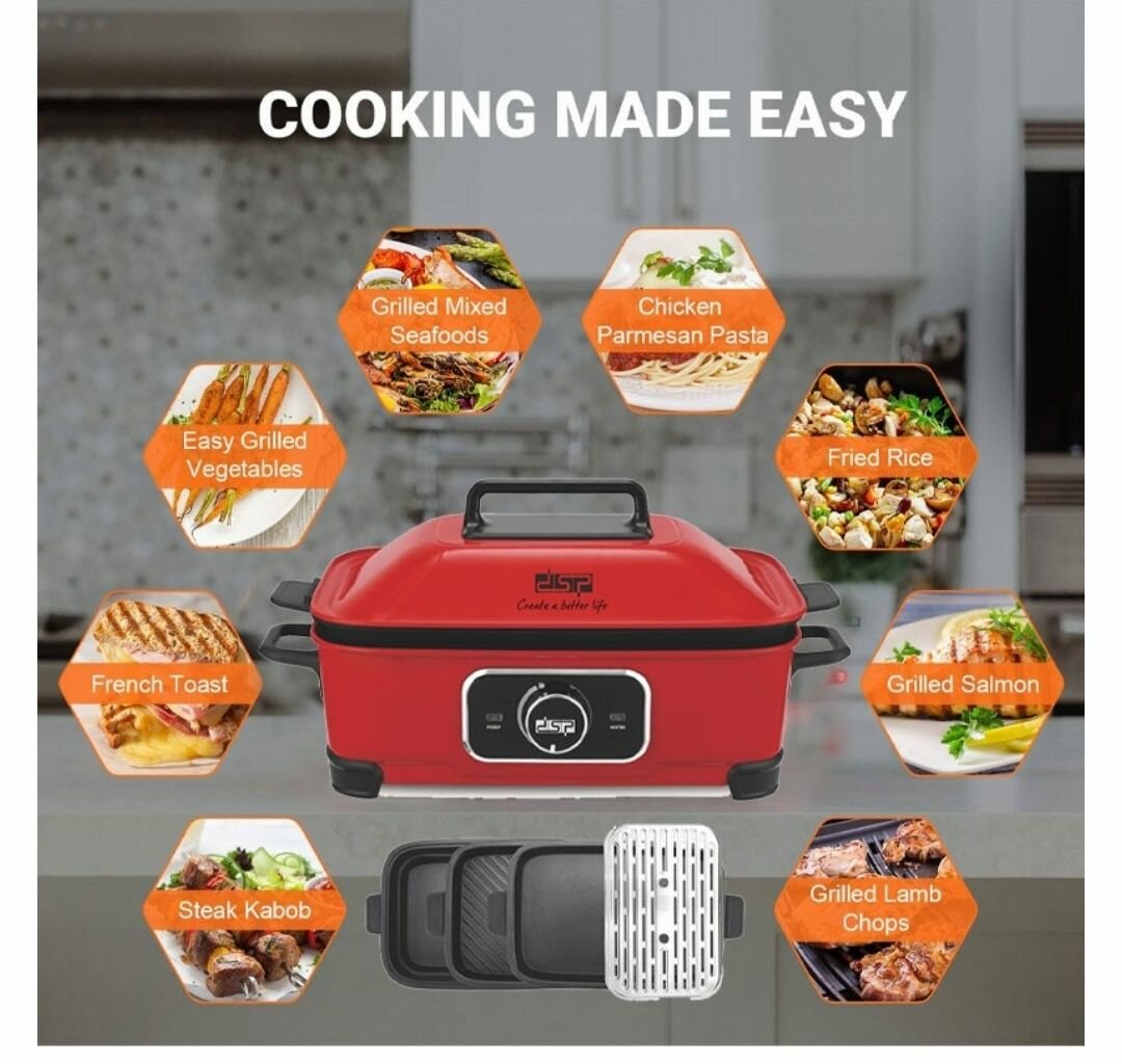 4 IN 1 MULTI-FUNCTION ELECTRIC COOKER WITH 4 TEMPERATURE