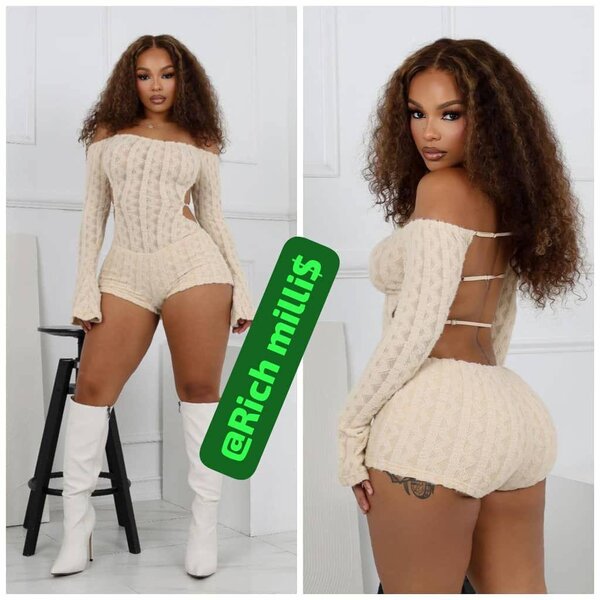 Combishort tricot sexy femme