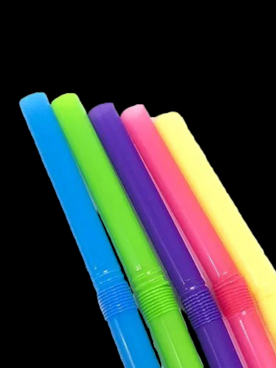 Pailles flexibles multicolores