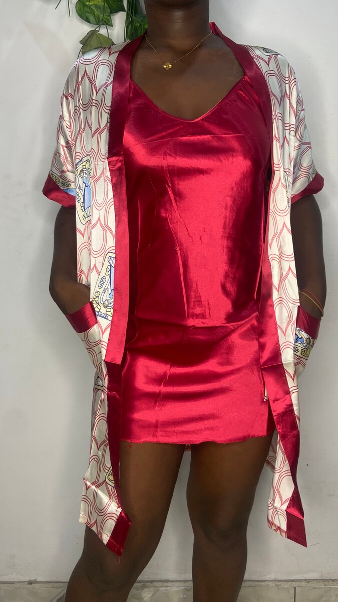 Ensemble de nuit satin soie