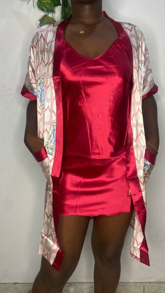 Ensemble de nuit satin soie