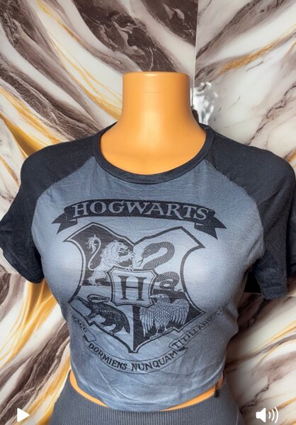 T-shirt Cropped Hogwarts