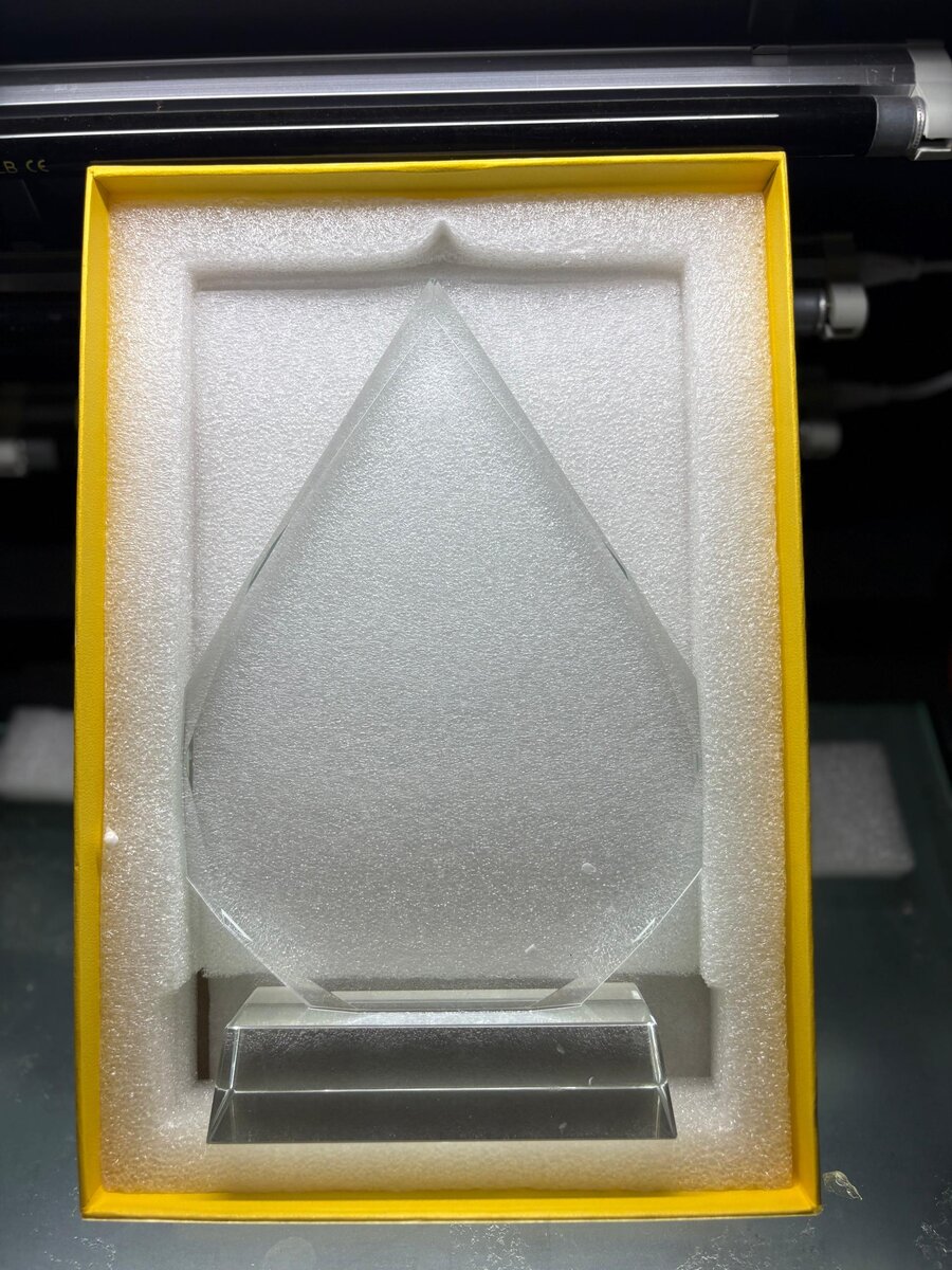 Trophée en Verre Personnalisé
