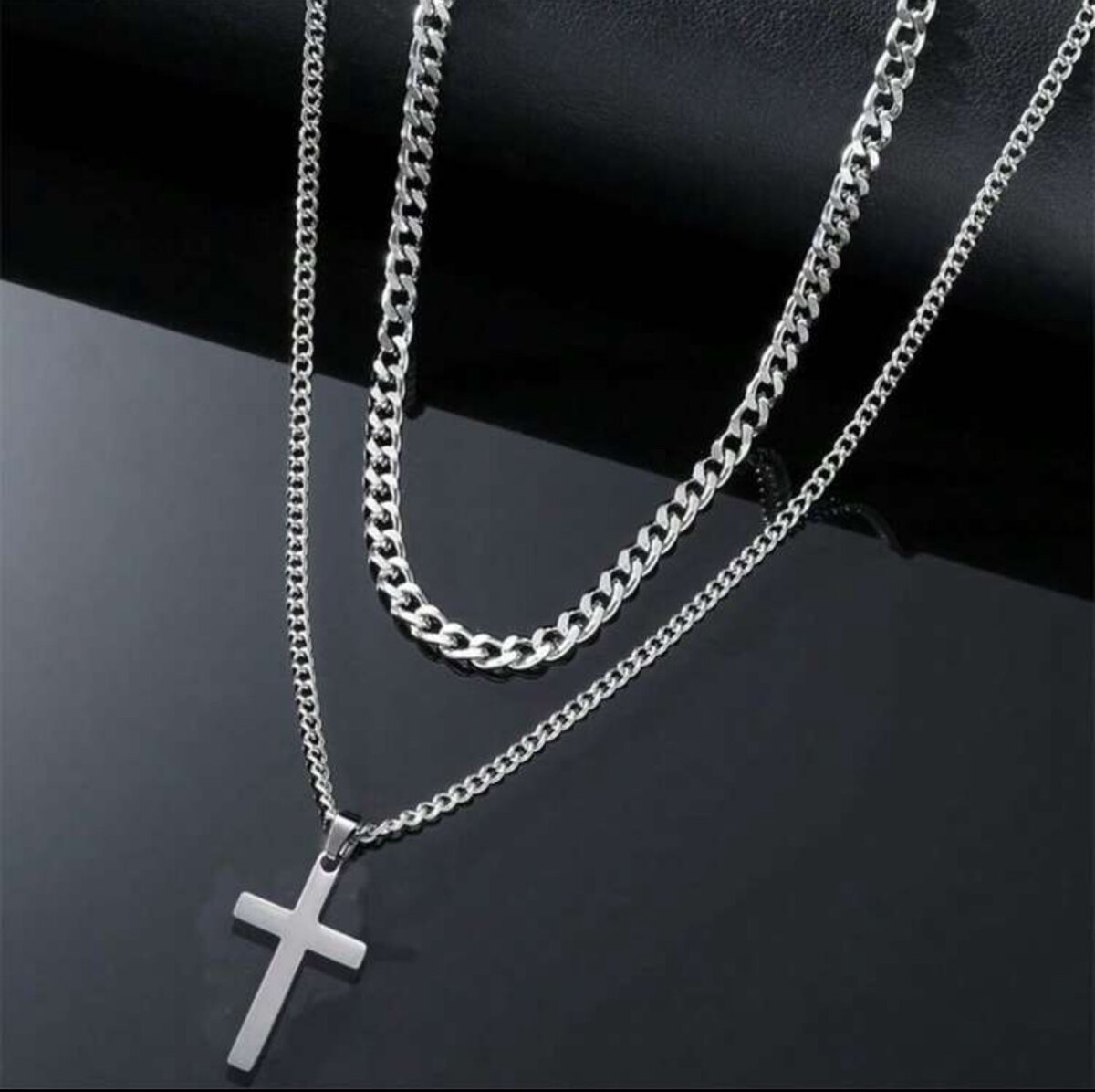 Silver Cross 2pcs Set. Non fading