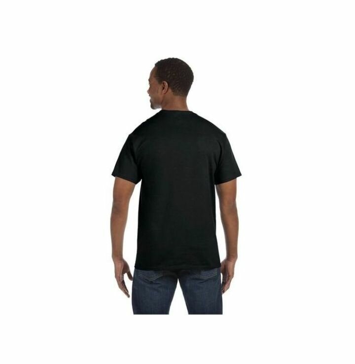 Round Neck Short Sleeve T-Shirt - Black