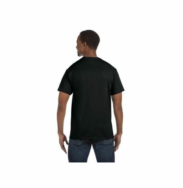 Round Neck Short Sleeve T-Shirt - Black