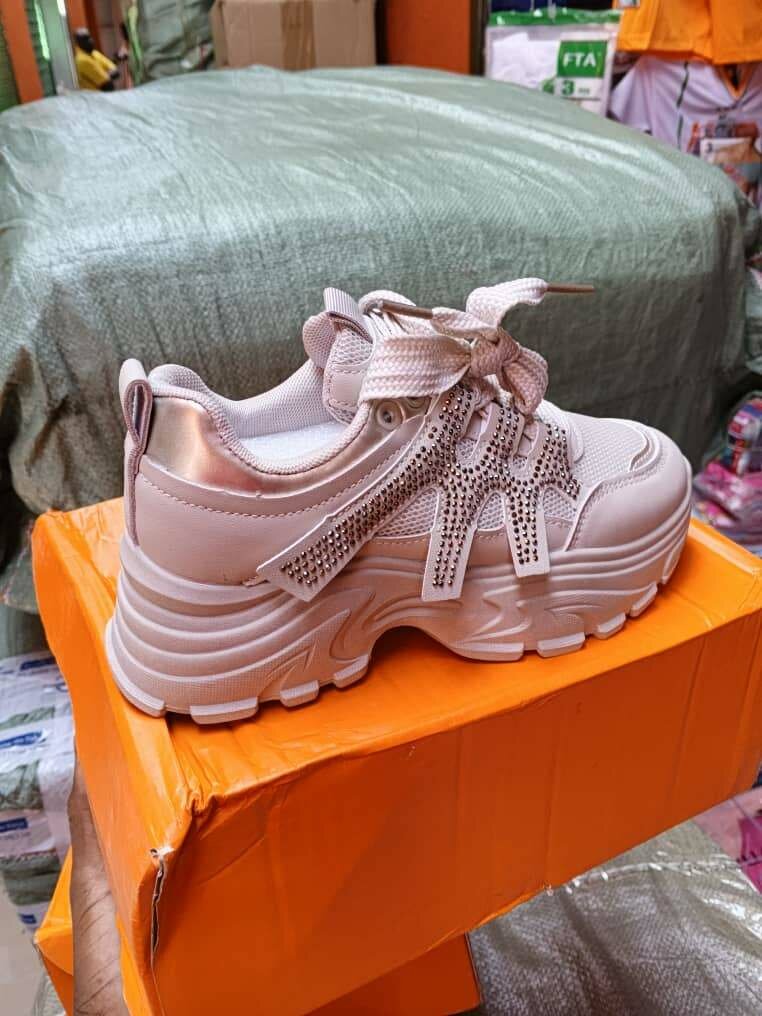 Baskets Chunky Femme Strass