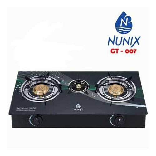 Nunix 3 Burner Gas Glass Table Top Cooker