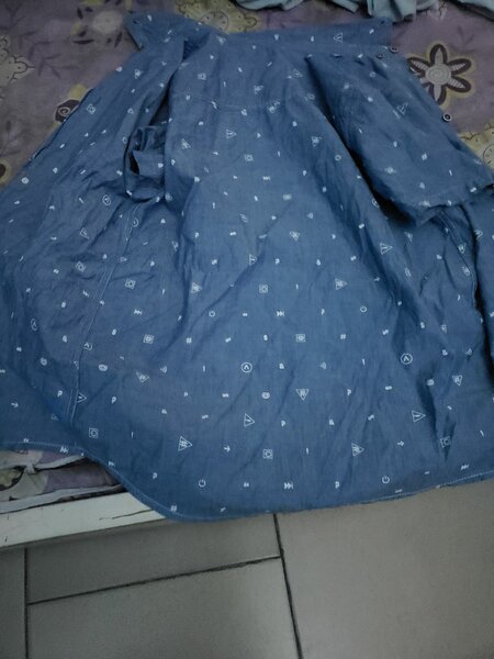 Jupe bleue imprimée été