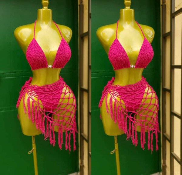 Maillot Crochet Rose Été