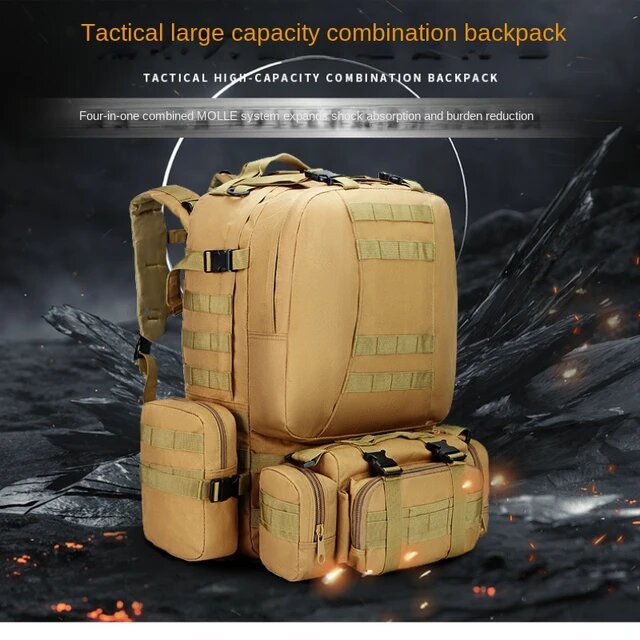 Tactical waterproof military travel bag backpack