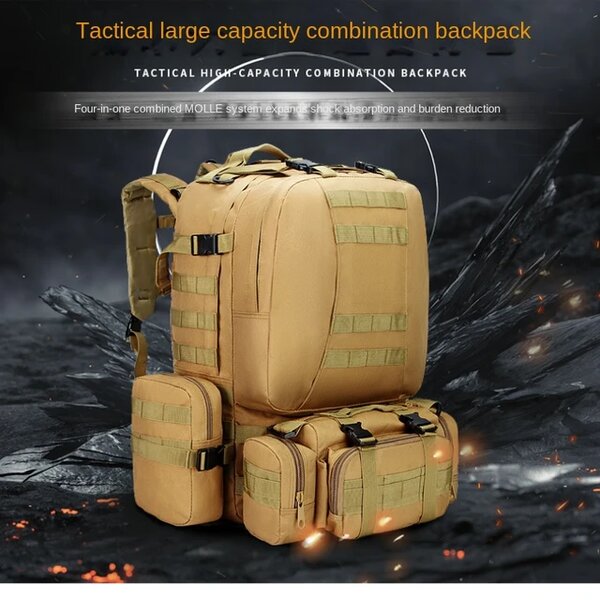 Tactical waterproof military travel bag backpack