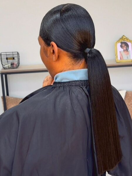 Queue de cheval lisse carré